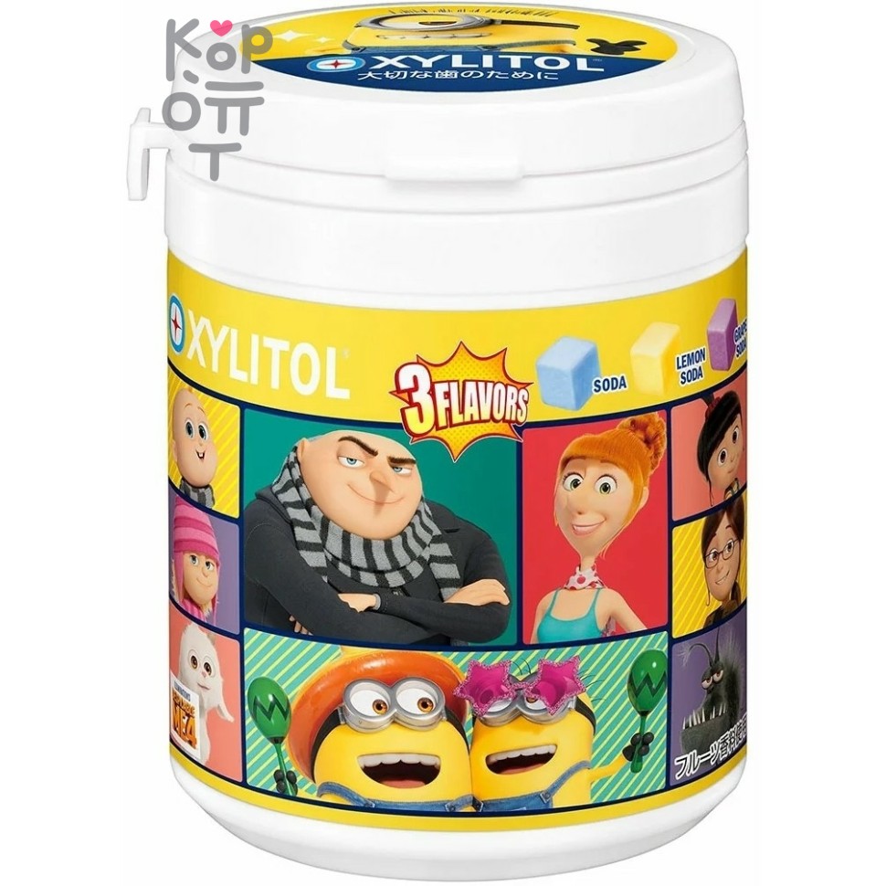 Lotte Xylitol Gum ENJOY CUBE - Резинка жевательная со вкусом 3-х напитков 114гр.  