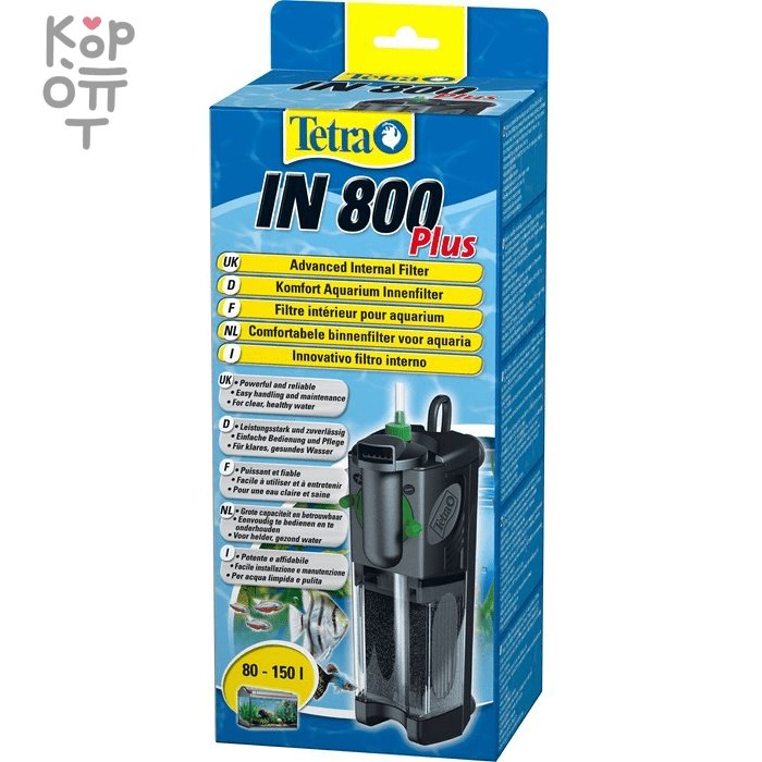 Tetra IN 800 Plus внутренний фильтр для аквариумов до 150л фото 1 &mdash; Корейские товары для всей семьи(КорОпт)