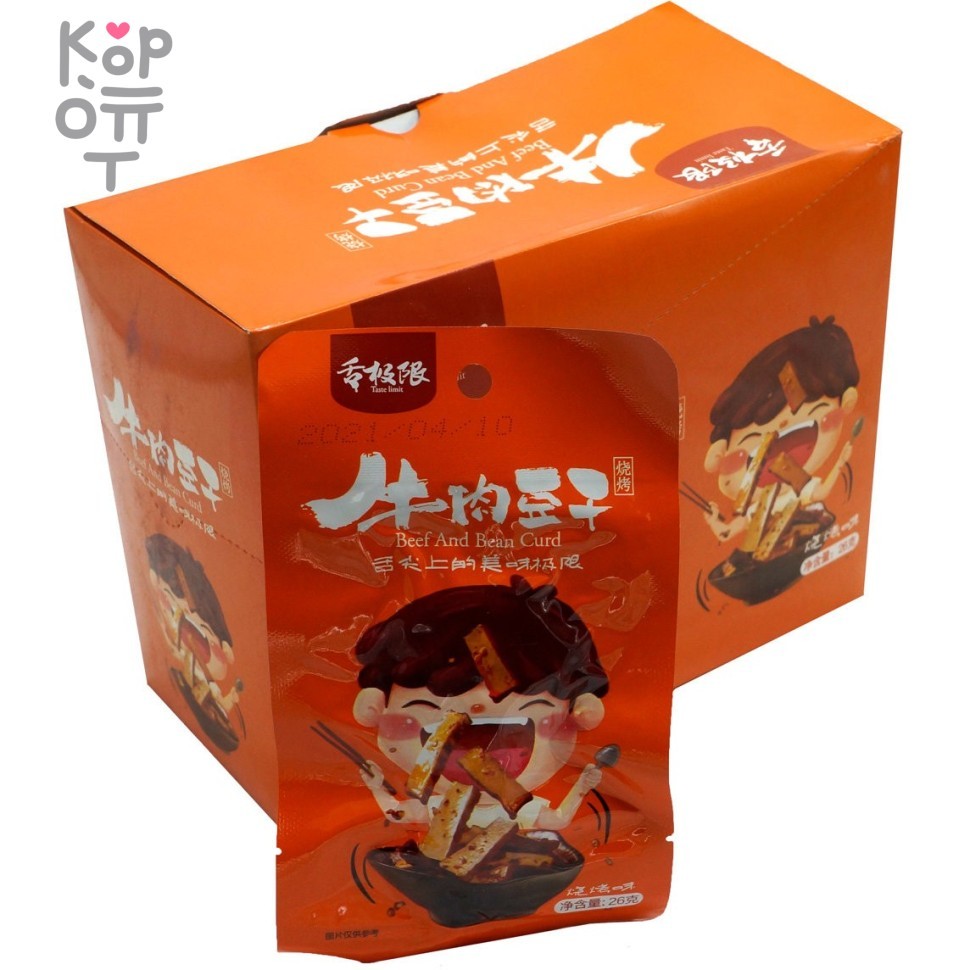 Снэк Beef and Bean Curd сушеный тофу из говядины барбекю, 26гр.