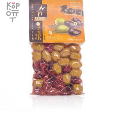 ASTIR - Оливки ассорти традиционное 250гр.  — Корейские товары для всей семьи(КорОпт)