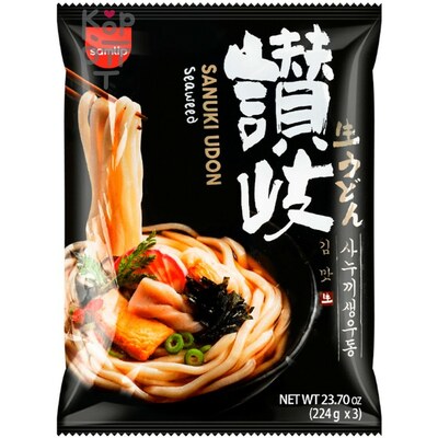 Удон Sanuki Seaweed Udon со вкусом морской капусты 672гр.