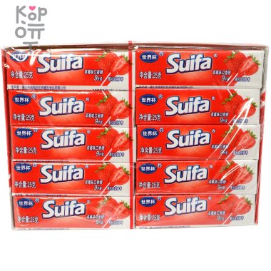 Жевательная резинка Suifa со вкусом Клубники, 25гр. — Корейские товары для всей семьи(КорОпт)