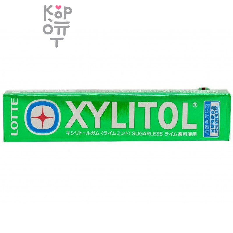Lotte Xylitol - Резинка жевательная Мятный лайм 21гр., в блоке 20шт.
