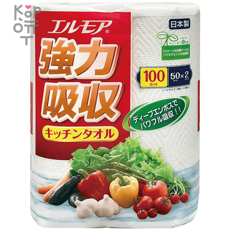 Kami Shodji ELLEMOI Бумажные полотенца для кухни 50 отрезков., купить с доставкой на дом фото 1 — Корейские товары для всей семьи(КорОпт)