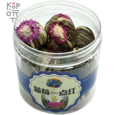 Чай зеленый, молочный - Распускающийся цветок, с ароматом Черники, 150гр. — Корейские товары для всей семьи(КорОпт)