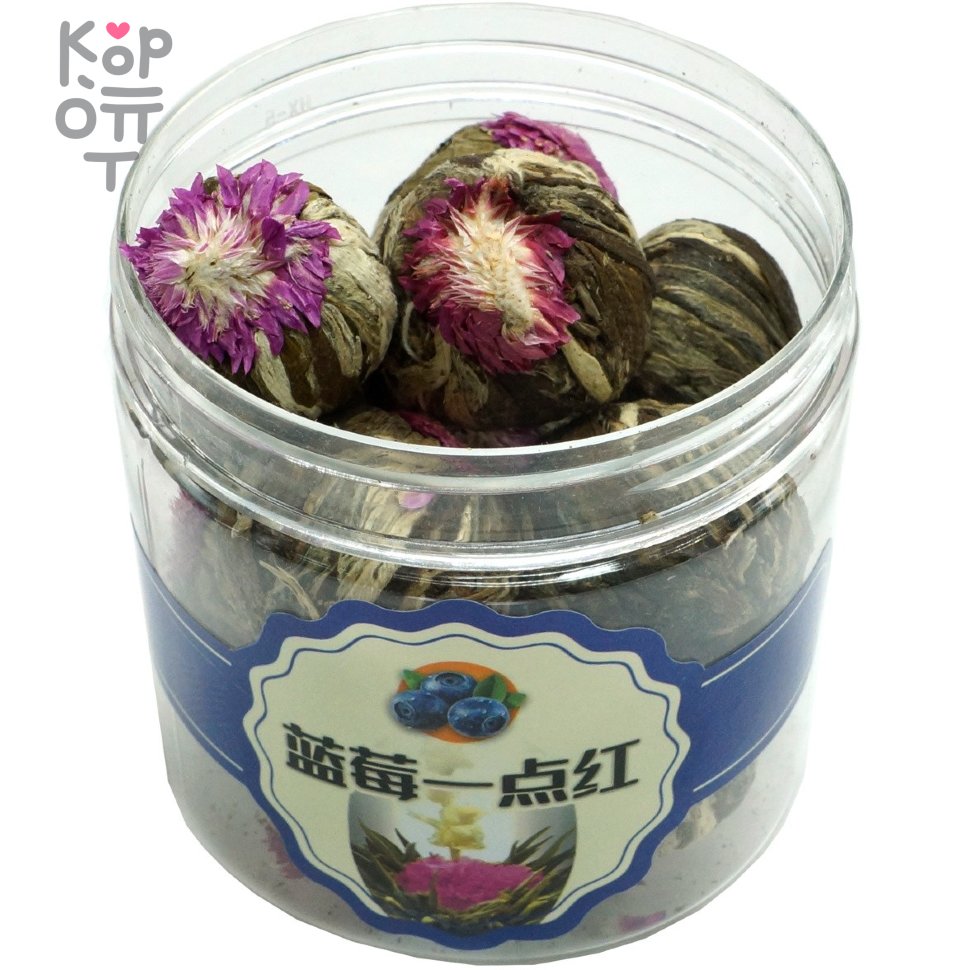 Чай зеленый, молочный - Распускающийся цветок, с ароматом Черники, 150гр., купить с доставкой на дом фото 1 &mdash; Корейские товары для всей семьи(КорОпт)