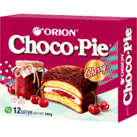 Orion Choco Pie Cherry Чоко пай Орион Вишня 360гр.