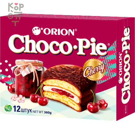 Orion Choco Pie Cherry Чоко пай Орион Вишня 360гр.
