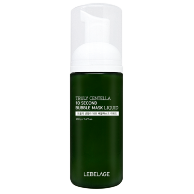 LEBELAGE Truly Centella 10 Second Bubble Mask Liquid — Пузырьковая маска для очищения и успокаивающего ухода с центеллой, 150 граммов