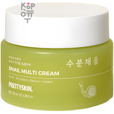 PrettySkin Snail Multi Cream - Крем для лица с муцином улитки 100 мл