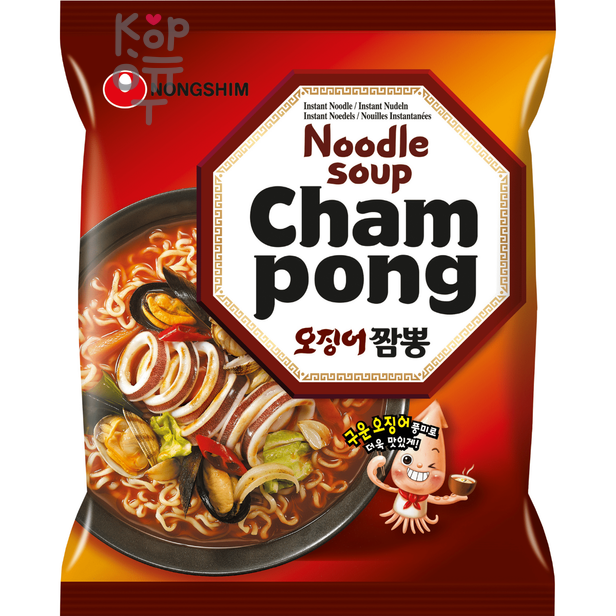 Лапша сублимированная NONGSHIM Champong Spicy Seafood - острая со вкусом морепродуктов, 124гр.