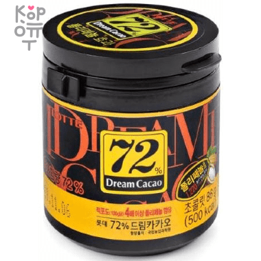 Lotte Dream Cacao 72% - Горький шоколад в кубиках Дрим Какао, 86гр.*24уп. в Коробке &mdash; Корейские товары для всей семьи(КорОпт)