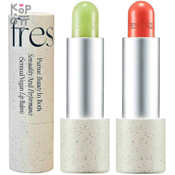 Freshian Sensual Vegan Lip Balm -  Веганский увлажняющий бальзам для губ 3,3гр. Губы Freshian Sensual Vegan Lip Balm — линейка с выбором вариантов. В КорОпт можно подобрать свежие приходы азиатской косметики с хорошим остаточным сроком годности и собрать заявку по средствам регулярного ухода.