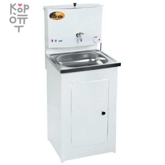 Умывальник дачный с подогревом "Люкс" ВИХРЬ, нержавеющая мойка, цвет белый, купить с доставкой на дом фото 1 — Корейские товары для всей семьи(КорОпт)