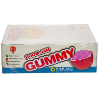 Linhui BoomJam Gummy - Конфета-драже жевательная 4 вкуса (апельсин, виноград, яблоко, клубника), 15гр.*30шт. в коробке.