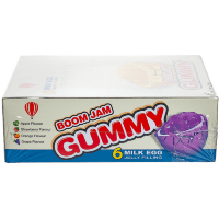 Linhui BoomJam Gummy - Конфета-драже жевательная 4 вкуса (апельсин, виноград, яблоко, клубника), 15гр.*30шт. в коробке.