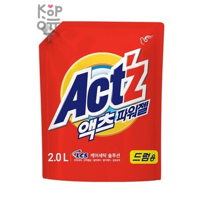 Pigeon ACT'Z POWER GEL FOR FRONT LOADER — Гель для стирки, концентрированный фронтальная загрузка, мягкая упаковка, 2000 г