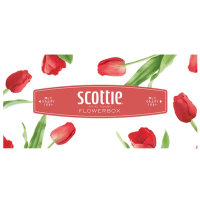 Nippon Paper Crecia Scottie Flowerbox - Салфетки двухслойные с цветочным дизайном 5уп.*160шт. в спайке