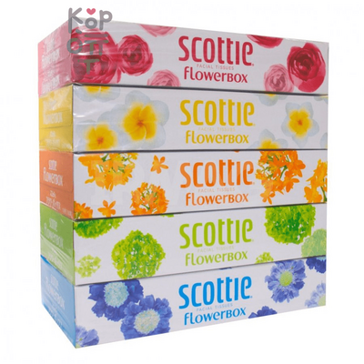 Nippon Paper Crecia Scottie Flowerbox - Салфетки двухслойные с цветочным дизайном 5уп.*160шт. в спайке