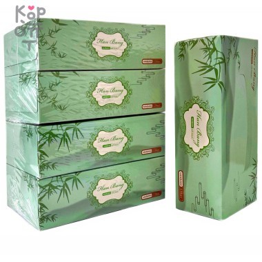 Hanbang - Салфетки бумажные 2-х слойные 130 листов, картонная коробка, размер листа 180*190 — Корейские товары для всей семьи(КорОпт)