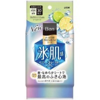 Lion Ban Premium Refresh Shower Sheets - Дезодорант для всего тела в форме салфеток с пудрой и охлаждающим эффектом 30шт.