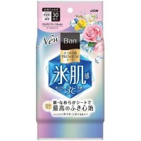 Lion Ban Premium Refresh Shower Sheets - Дезодорант для всего тела в форме салфеток с пудрой и охлаждающим эффектом 30шт.