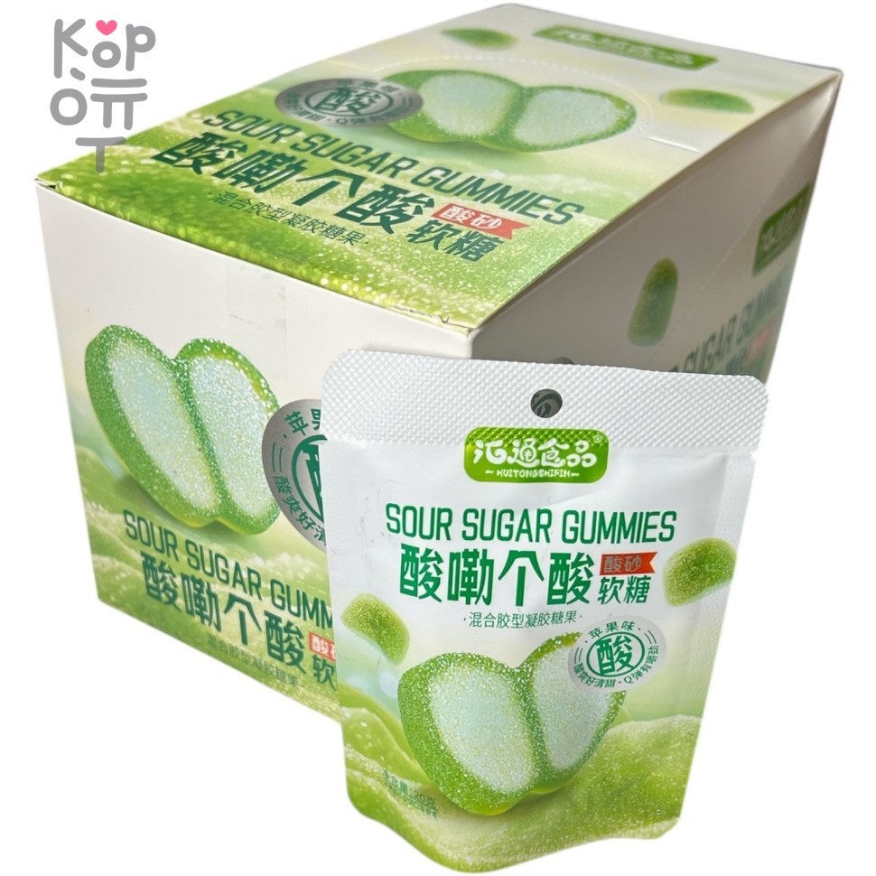 Мармелад Huito Sour Sugar Gummies с натуральным вкусом Яблока и кислым сахаром, купить с доставкой на дом фото 1 — Корейские товары для всей семьи(КорОпт)