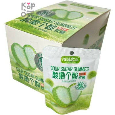 Мармелад Huito Sour Sugar Gummies с натуральным вкусом Яблока и кислым сахаром