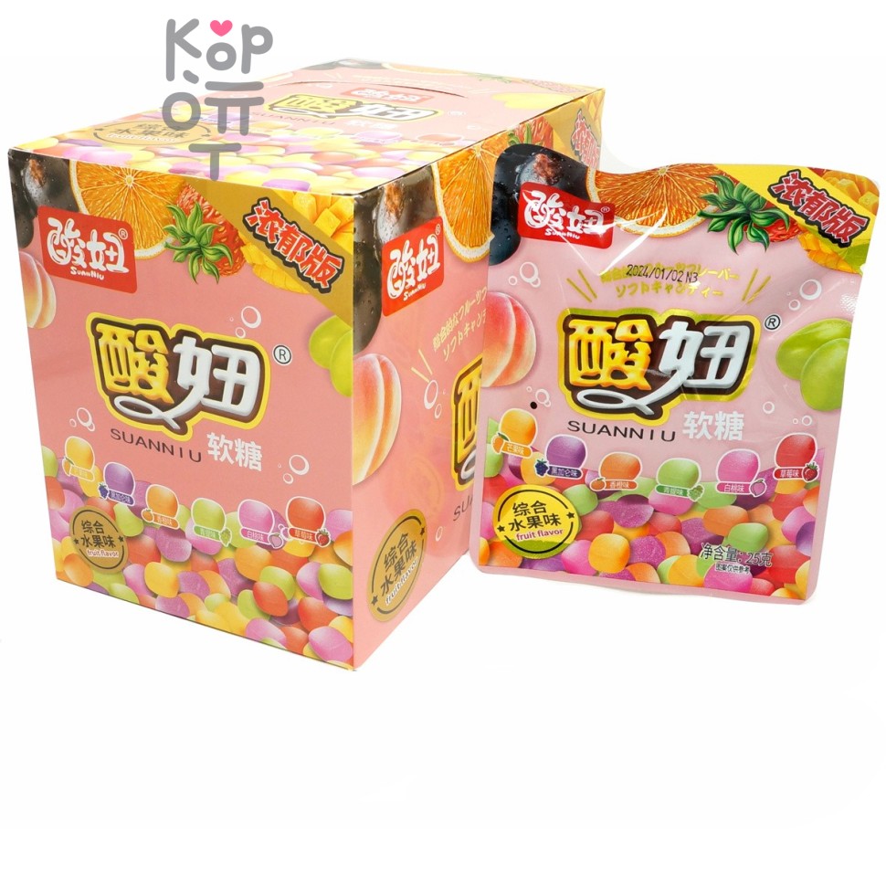 Жевательная конфета Suanliuniu Fruit Flavor со вкусом фруктов