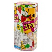 Lotte Koala's March - Печенье Коала Марш с шоколадом, вкус клубники 48гр.