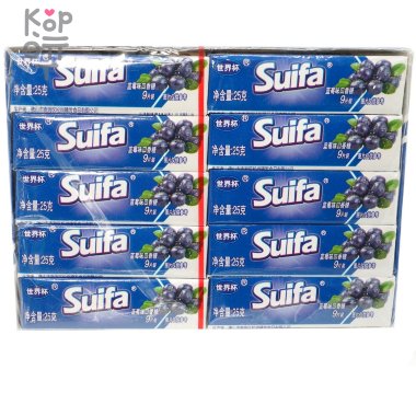 Жевательная резинка Suifa со вкусом Черники, 25гр. — Корейские товары для всей семьи(КорОпт)