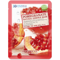 FOODAHOLIC Natural Essence Mask Pomegranate - Тканевая 3D маска с натуральным экстрактом граната, 23 г