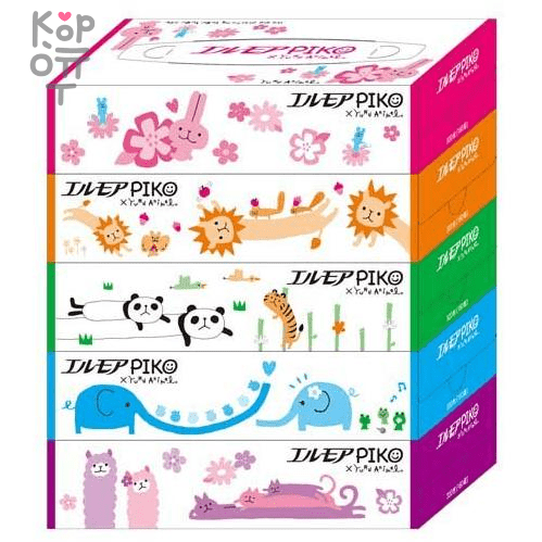 Kami Shodji ELLEMOI Piko Бумажные двухслойные салфетки 160шт., купить с доставкой на дом фото 1 — Корейские товары для всей семьи(КорОпт)