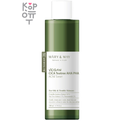 Mary&amp;May Vegan Cica Tea Tree AHA PHA Blemish Toner - Успокаивающий тоник 