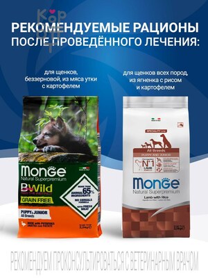 Диетический корм Monge VetSolution Dog Gastrointestinal Гастроинтестинал для щенков 1,5кг.