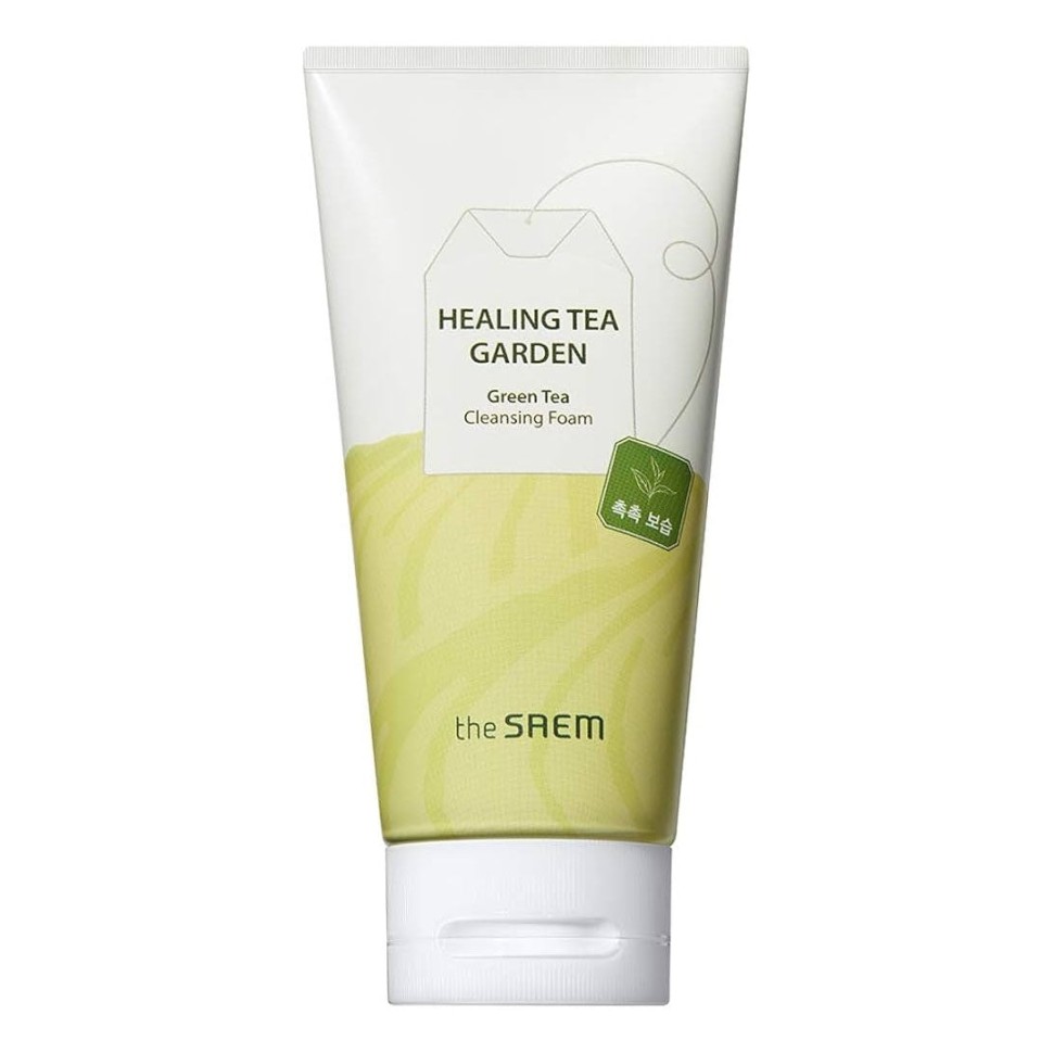 The Saem Healing Tea Garden Green Tea Cleansing Foam — Пенка для умывания с экстрактом зелёного чая, 150 миллилитров