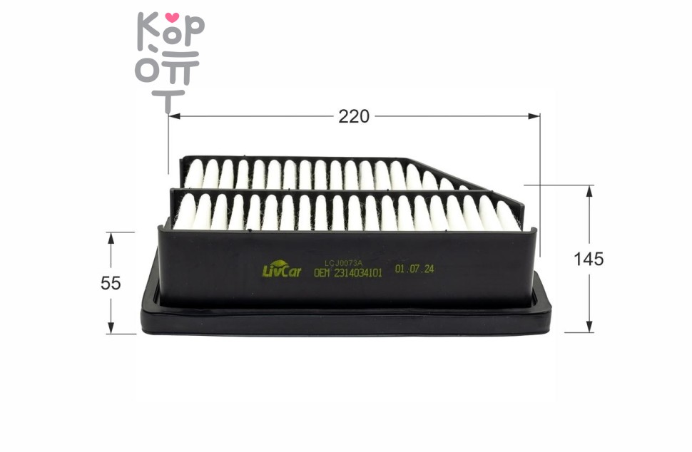 LIVCAR AIR FILTER LCJ0073A / Воздушный фильтр