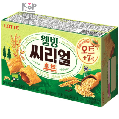 Lotte Cereal Choco With Chocolate - Печенье злаковые подушечки с шоколадной начинкой 42гр.