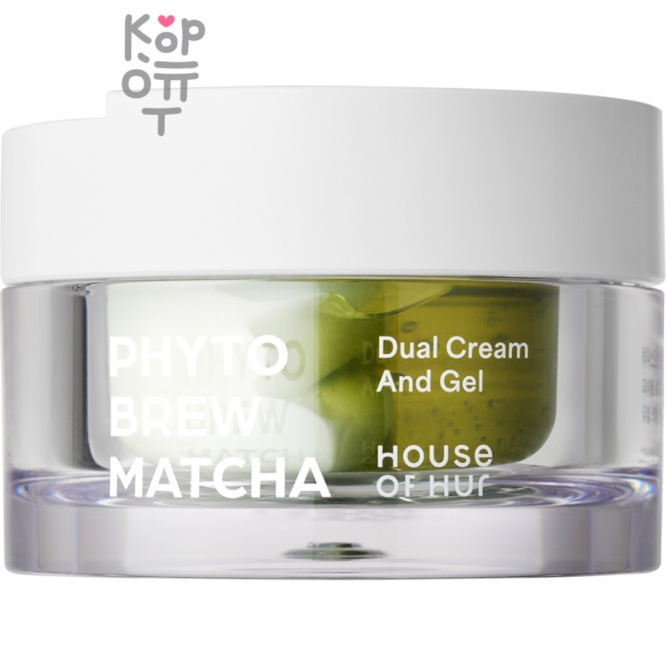 HUR Phyto Brew Matcha Dual Cream And Gel - Восстанавливающий крем-гель для лица с матча 50 мл