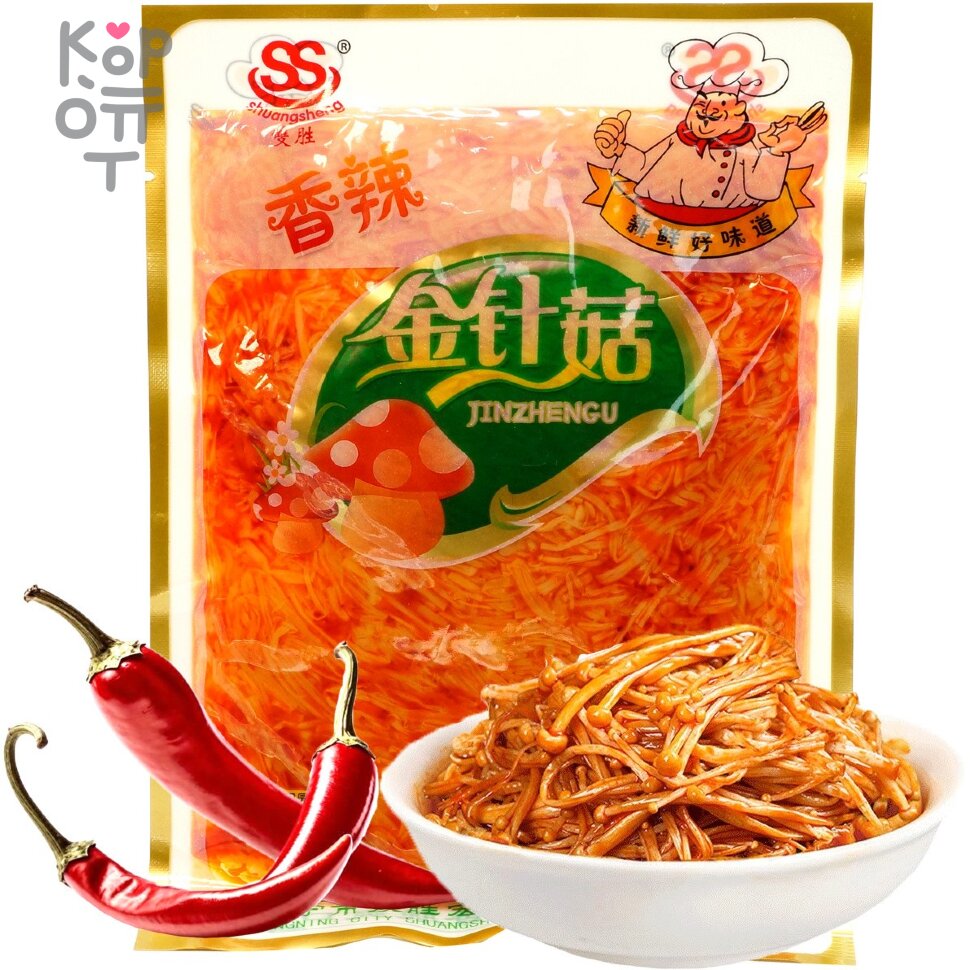Грибы Эноки Shuangsheng Золотые нити маринованные, 250гр., купить с доставкой на дом фото 1 — Корейские товары для всей семьи(КорОпт)