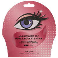 BeauuGreen Micro Hole Pearl & Black Eye Patch - Патчи для глаз с Жемчугом и Трюфелем, 1 пара.