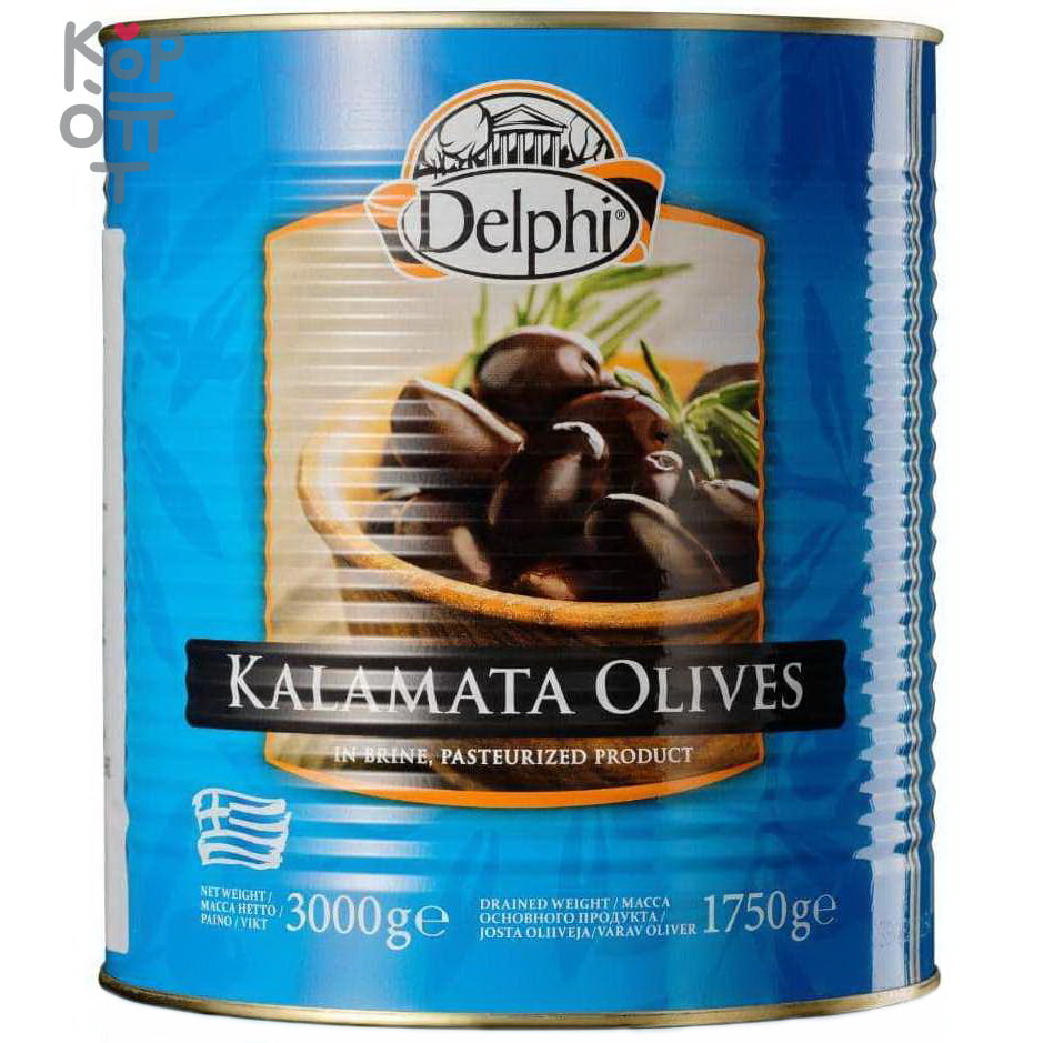 Delphi Kalamata Olives - Маслины с косточкой 1750гр.  фото 1 &mdash; Корейские товары для всей семьи(КорОпт)