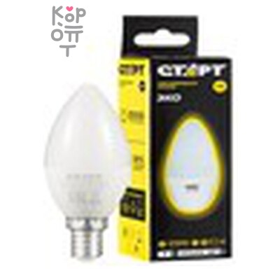 LED — Лампа СТАРТ Candle E14 7W 30WS теплый (чёрная) *100