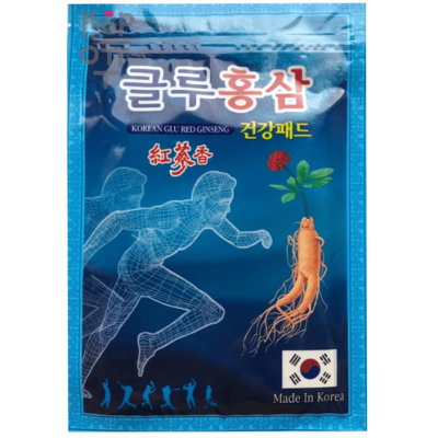 Korean GREENON Glu Red Ginseng - Противовоспалительный пластырь с красным женьшенем 20 листов (93мм-130мм) 