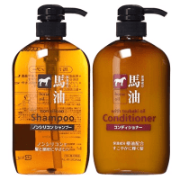 Kumano Cosme Station Horse Oil Shampoo - Шампунь с лошадиным маслом для поврежденных и ломких волос, без силикона