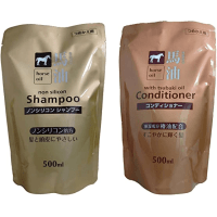 Kumano Cosme Station Horse Oil Shampoo - Шампунь с лошадиным маслом для поврежденных и ломких волос, без силикона