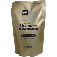 Kumano Cosme Station Horse Oil Shampoo - Шампунь с лошадиным маслом для поврежденных и ломких волос, без силикона