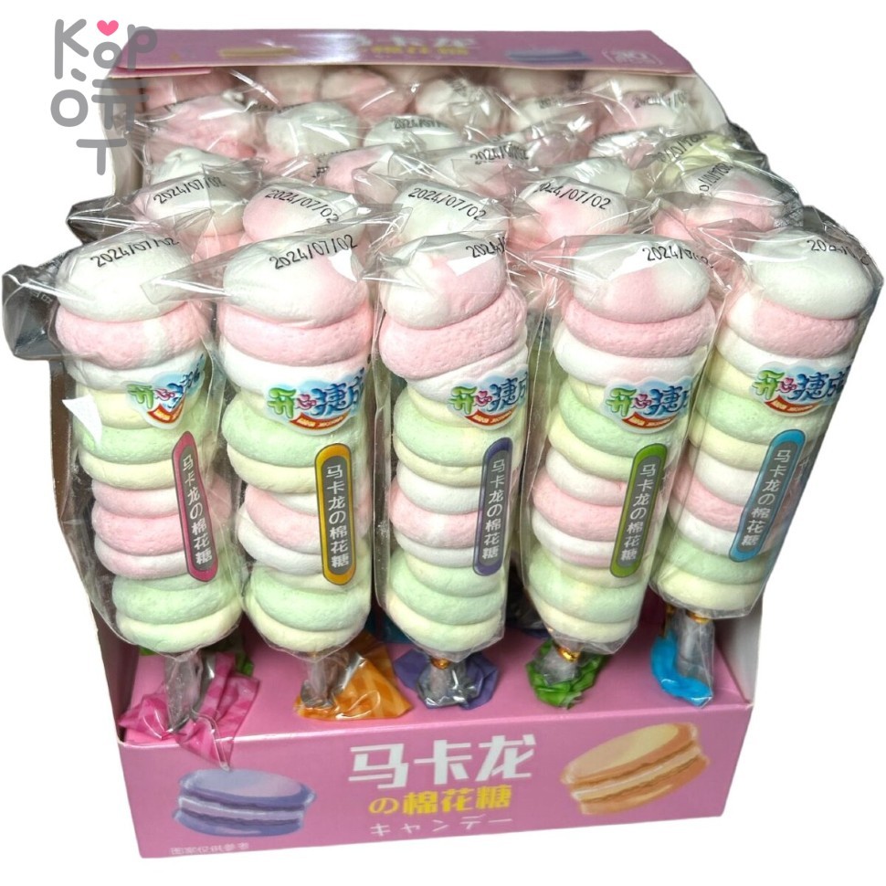 Маршмеллоу Macaroni Sweet Зефир на палочке фото 1 &mdash; Корейские товары для всей семьи(КорОпт)