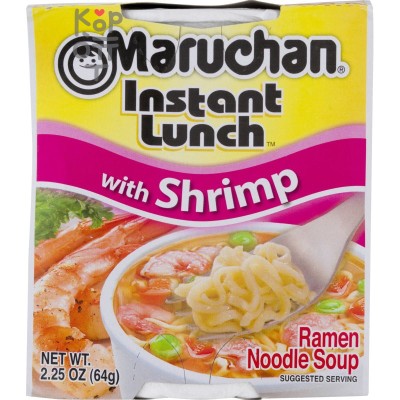Maruchan Instant Lunch - Лапша быстрого приготовления со вкусом креветки 64гр.