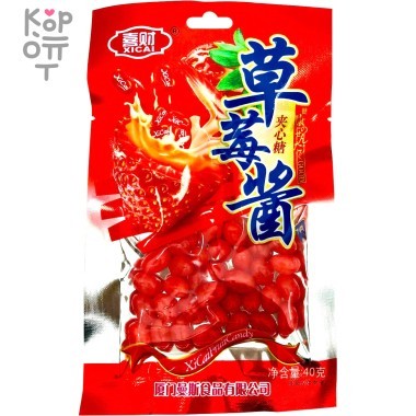Мармелад XiCai FruitCandy с Клубничным джемом &mdash; Корейские товары для всей семьи(КорОпт)